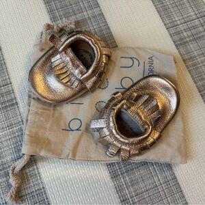 Like New Bird Rock Baby Leather Moccasins, Size 4